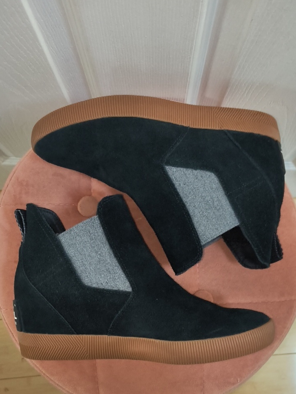 Sorel Out N About Slip-On Wedge In Black/Gum Size 8 - Picture 5 of 9